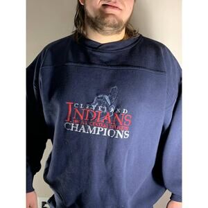 Vtg 95 indians wahoo sweater